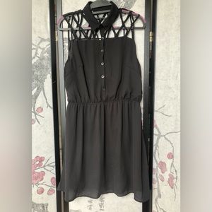 Black Medium elastic waisted dress